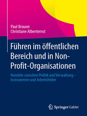 cover image of Führen im öffentlichen Bereich und in Non-Profit-Organisationen